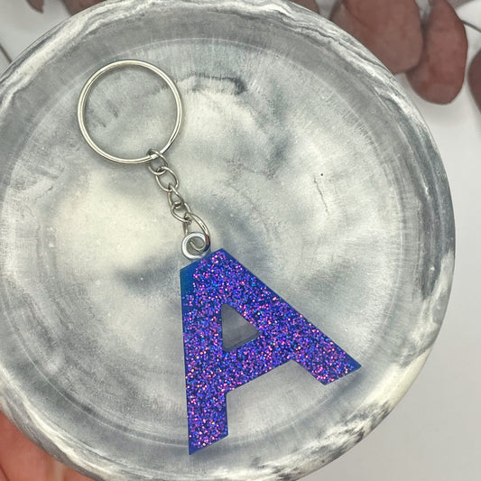 Purple Sparkle A Keyring