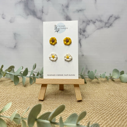 Sunflower and Daisy Studs Duo