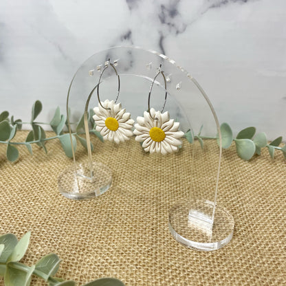 Daisy Hoop Dangles