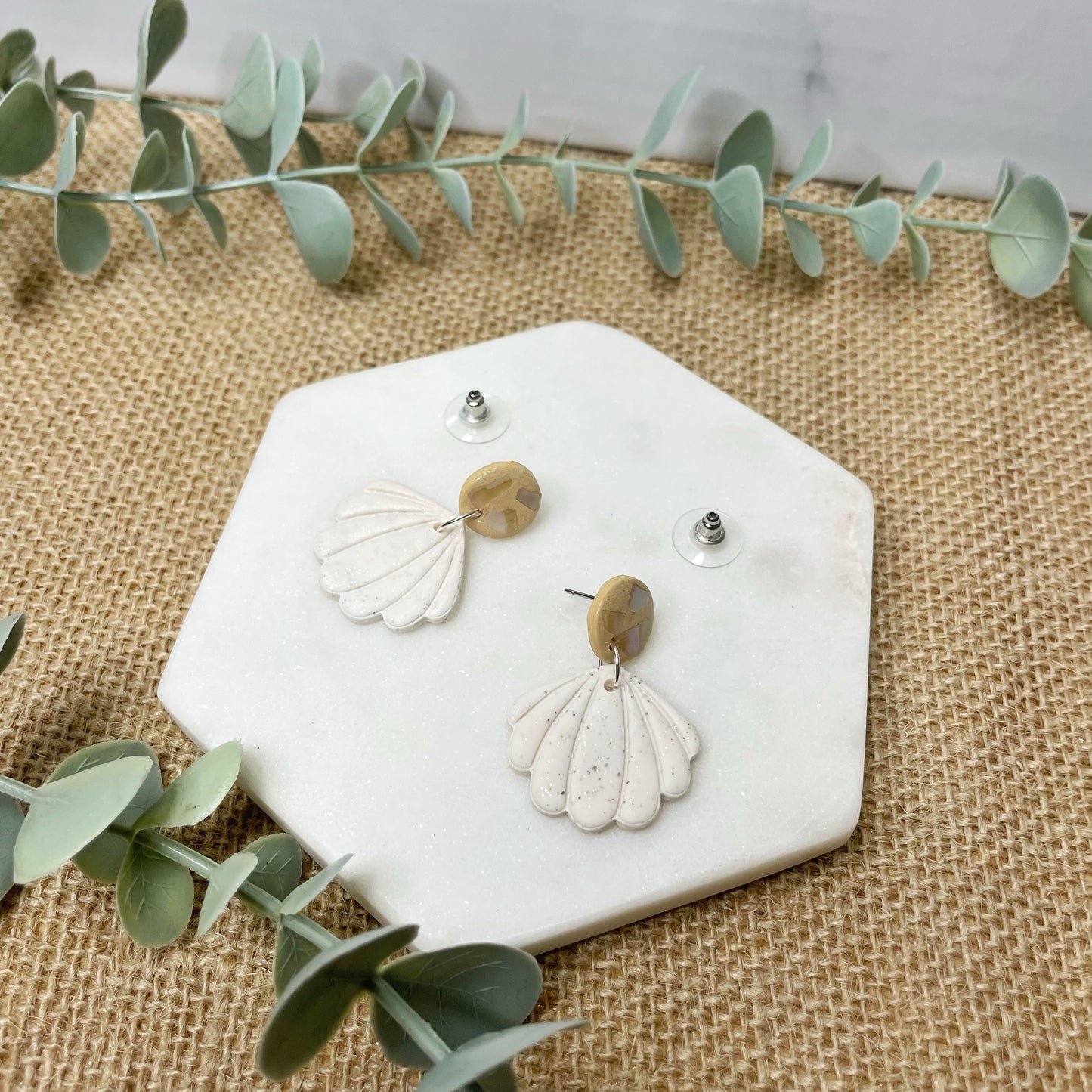 Shell Stud Top Dangles