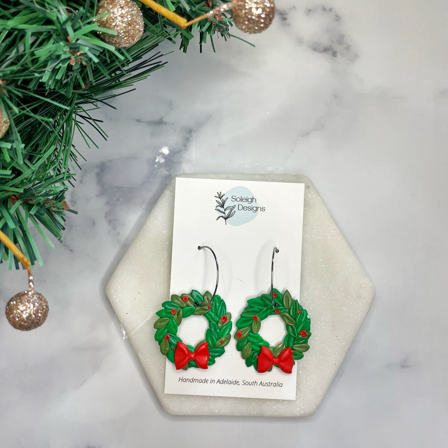 Christmas Wreath Hoops