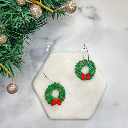 Christmas Wreath Hoops