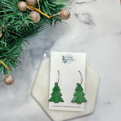 Christmas Tree Hoops