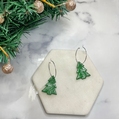 Christmas Tree Hoops