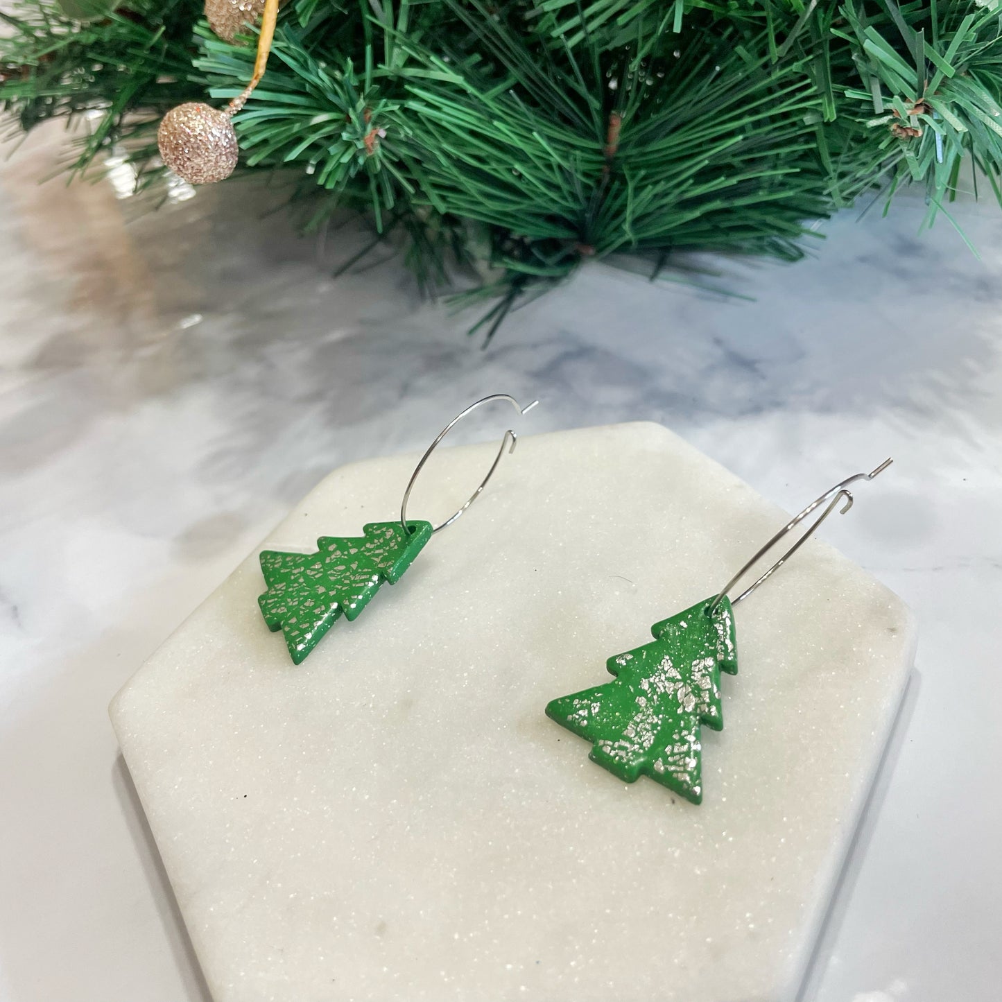 Christmas Tree Hoops